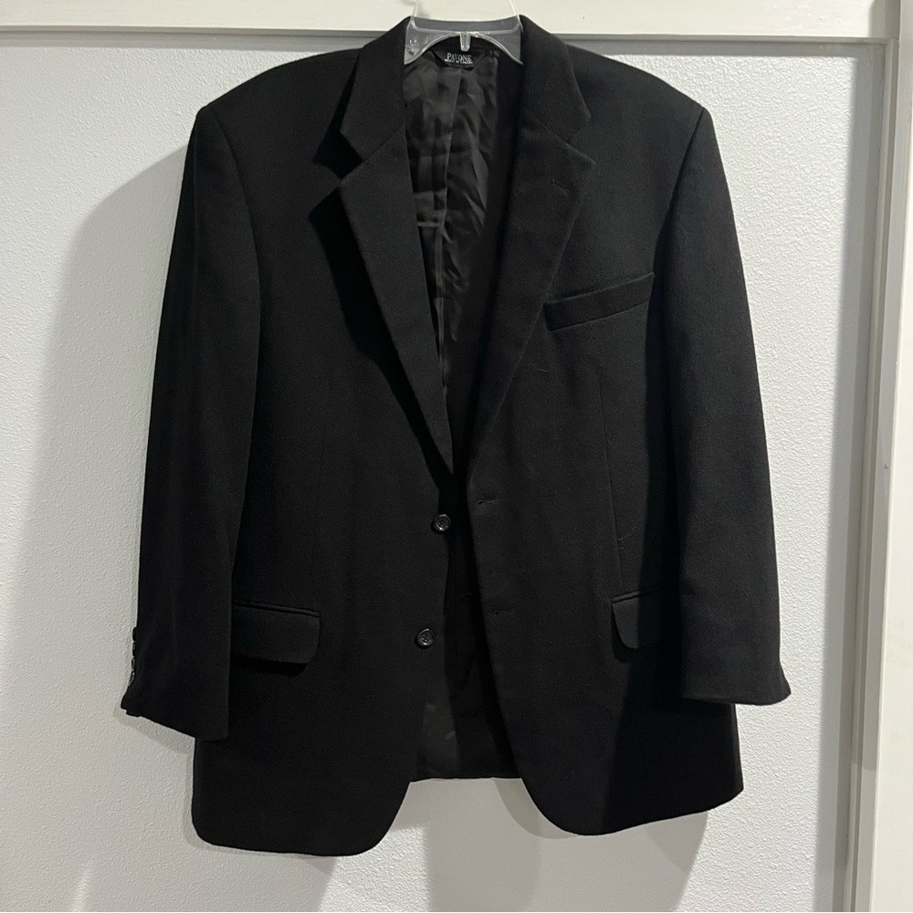 Pavone Black 100% PURE CASHMERE Men's Two Button BLAZER JACKET 42R